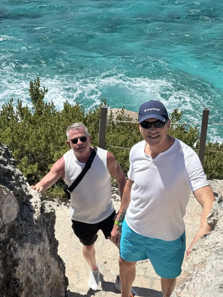 Punta Sur cliffs on Isla Mujeres overlooking turquoise water'